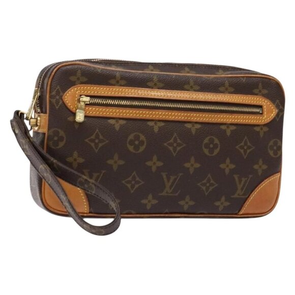 LOUIS VUITTON Monogram Marly Dragonne GM Clutch Bag M51825 LV Auth am8858 - Picture 1 of 15